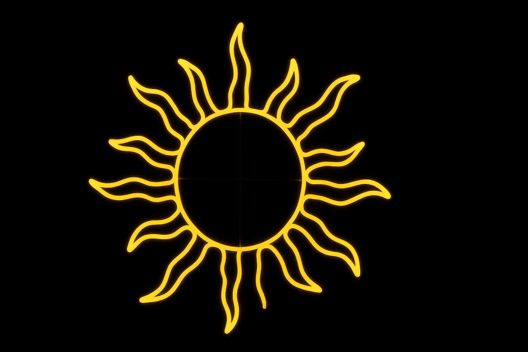 2D NEON MOTIF SUNSHINE