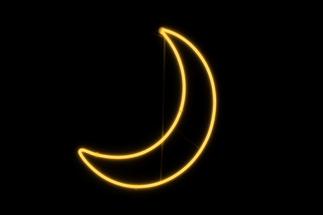 2D NEON MOTIF MOON