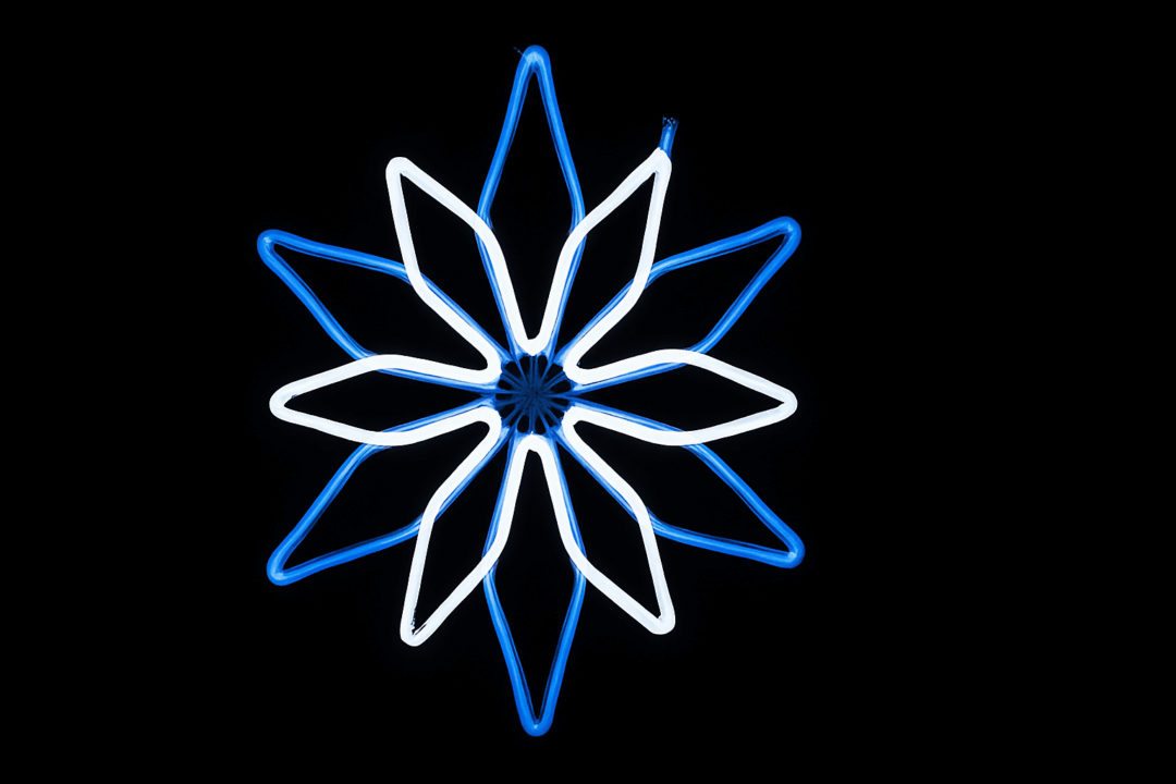 2D NEON MOTIF ICE ROCK